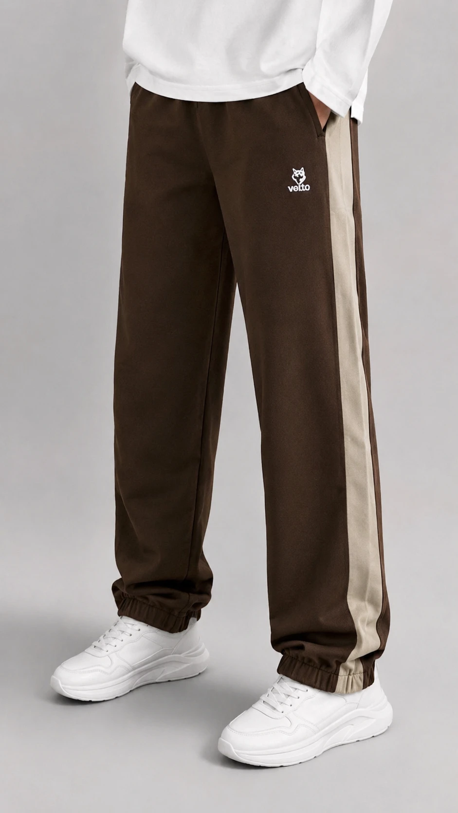 Men’s Casual Brown Jogger Pants