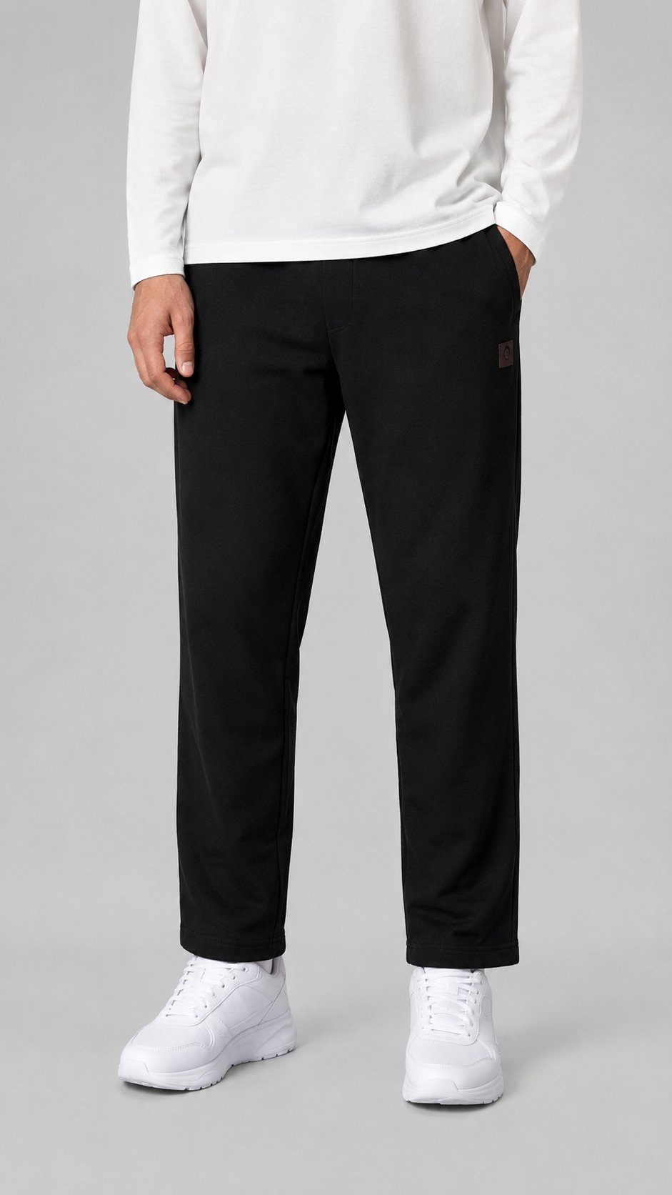 Premium Black Straight-Leg Trousers