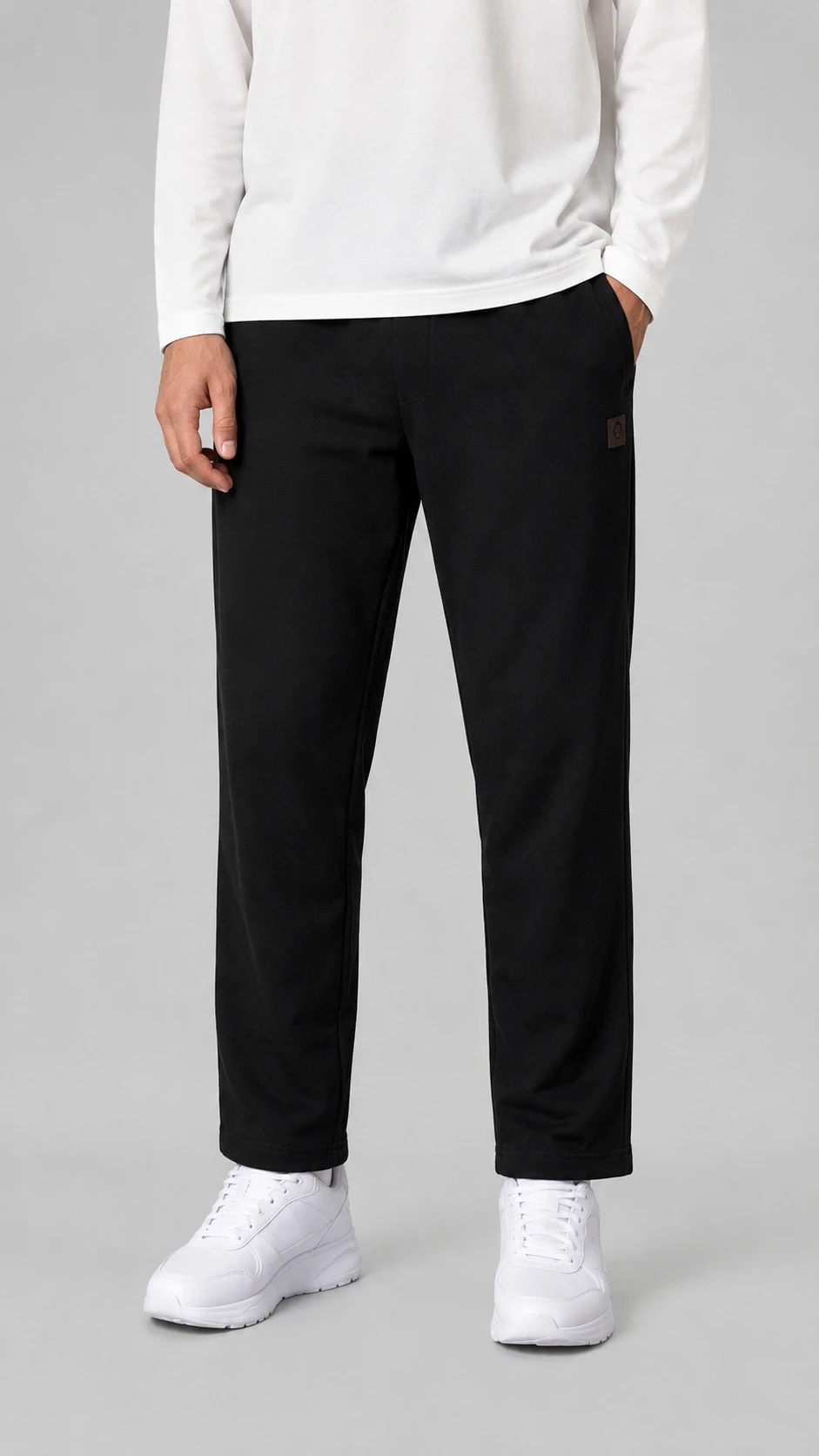 Premium Black Straight-Leg Trousers